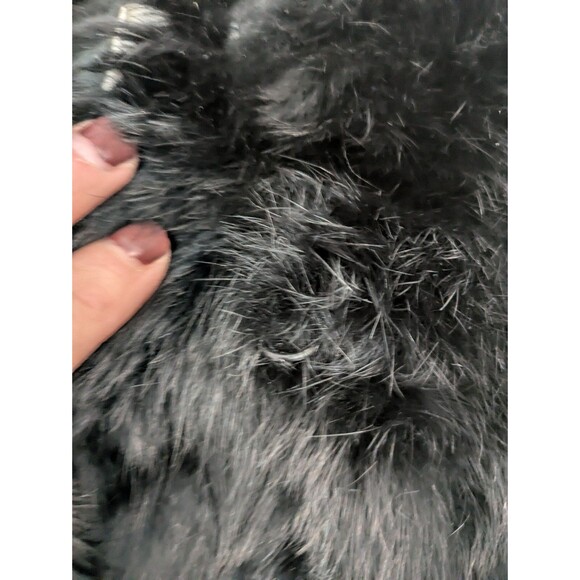 Vintage Cecile De France, Sz Medium Black Rabbit Fur Coat - Picture 7 of 10